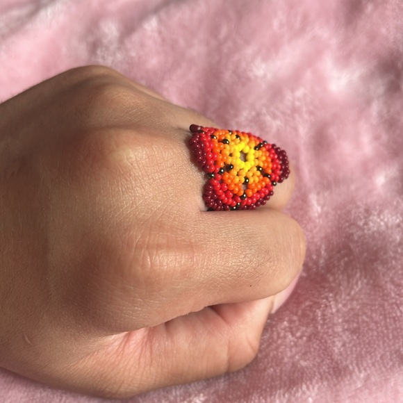 NEW Mexican Colorful Beaded Ring - Picture 5 of 5